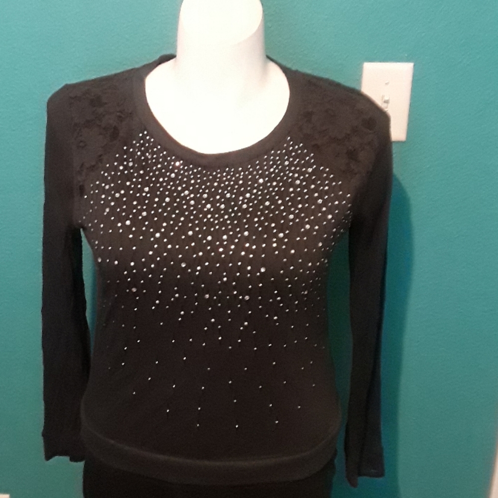 Rewind sparkle and studs top